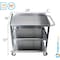 Amgood Utility Cart, Stainless Steel, 3 Shelves, 28" L, 18" W, 33" H AMG-CART-1828-KD-418 - alternate 3
